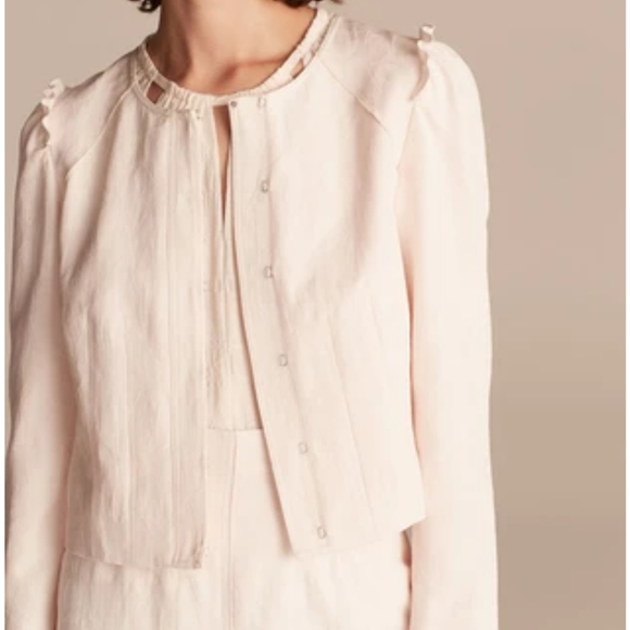 NWT Rebecca Taylor lightweight pale pink blazer - Picture 4 of 5